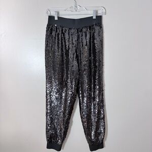 NWOT Alice + Olivia Black Sequin Pants Size 2